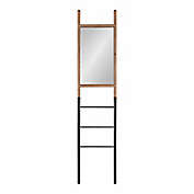 Kate and Laurel Trygg 17-Inch x 72-Inch Freestanding Mirror in Natural/Black