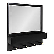 Kate and Laurel&reg; Milley 24-Inch Square Wall Mirror with Storage in Black