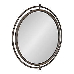 Kate and Laurel Baron 21-Inch Round Mirror in Silver