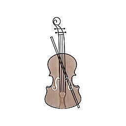 Stratton Home Decor Cello 24-Inch x 9.75-Inch Metal and Wood Wall Art in Black/Natural