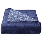 Alternate image 5 for Faux Velvet 3-Piece Reversible Full/Queen Comforter Set in Navy