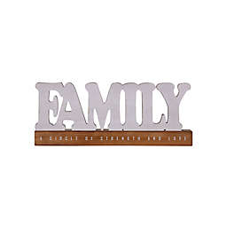 Stratton Home Decor Farmhouse Family Decorative Accent in White/Natural