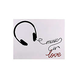 Stratton Home Decor Music is Love 23.75-Inch x 30.25-Inch Wood Wall Art