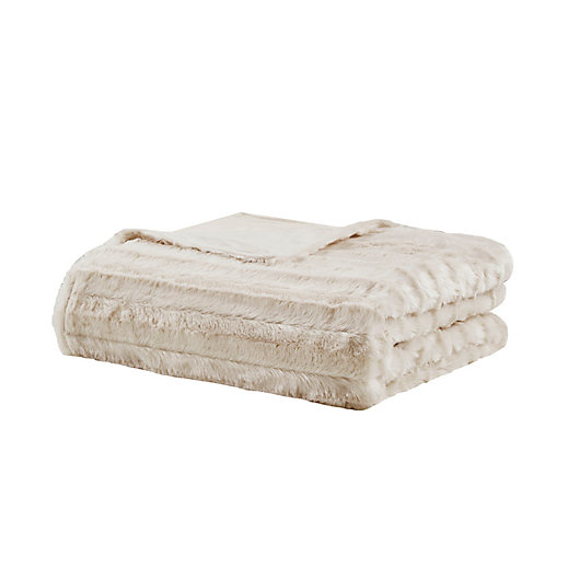 Alternate image 1 for Beautyrest® Duke Faux Fur 18 lb. Weighted Blanket in Ivory