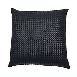 Studio 3B™ Faux Leather Square Throw Pillow in Black