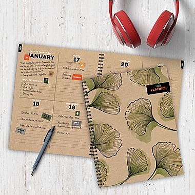 TF Publishing Ginkgo Flower 2022 Weekly Monthly Planner. View a larger version of this product image.