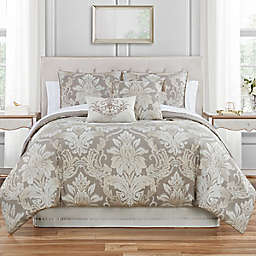 Waterford® Fairlane 4-Piece Reversible Queen Comforter Set in Mocha