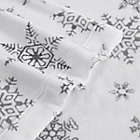 Alternate image 3 for Eddie Bauer&reg; Tossed Snowflake Plush Fleece Twin XL Sheet Set in Grey