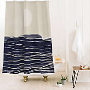 Deny Designs Alisa Galitsyna Abstract Sea 71-Inch x 74-Inch Shower Curtain in Navy