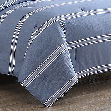 Stone Cottage&reg; Werner Stripe Full/Queen Comforter Set in Navy. View a larger version of this product image.