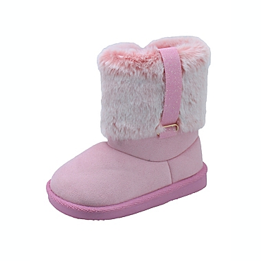 Stepping Stones Size 4 Ombre Faux Fur Boot in Light Pink. View a larger version of this product image.
