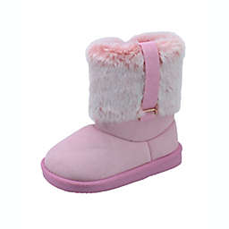 Stepping Stones Size 9 Ombre Faux Fur Boot in Light Pink