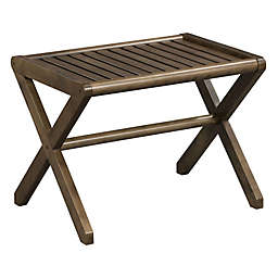 HomeRoots™ Solid Wood Large Stool Bench in Antique Chestnut