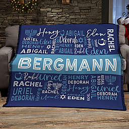 Hanukkah 50-Inch x 60-Inch Personalized Woven Throw
