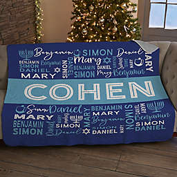 Hanukkah 50-Inch x 60-Inch Personalized Quilted Blanket