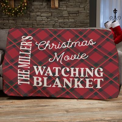 monogrammed christmas blankets