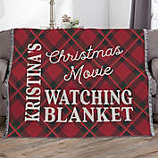 Christmas Movie Watching Personalized 56-Inch x 60-Inch Woven Throw
