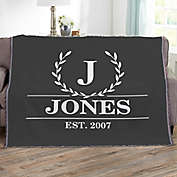 Laurel Wreath 56-Inch x 60-Inch Personalized Woven Throw