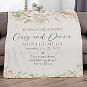 Floral Anniversary Personalized Blanket