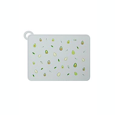 Loulou Lollipop&reg; Avocado Print Rollable Silicone Placemat. View a larger version of this product image.