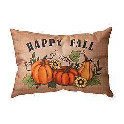 Glitzhome® Faux Burlap Fall Pumpkin Rectangular Throw Pillow