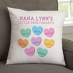Grandma's Sweethearts Personalized 14" Throw Pillow
