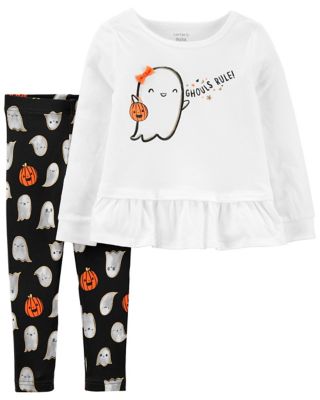 carter&#39;s&reg; 2-Piece Halloween Ghost Top and Legging Set in White