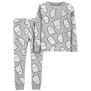 carter&#39;s&reg; Size 4 Halloween Ghost 2-Piece Cotton Pajama Set in Grey. View a larger version of this product image.