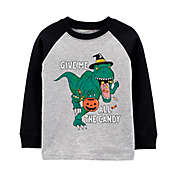 carter&#39;s&reg; Halloween Dinosaur Long Sleeve Jersey Tee in Heather