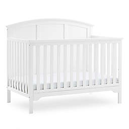 Delta Children Sweet Beginnings Sage Curve Top 6-in-1 Convertible Crib in White