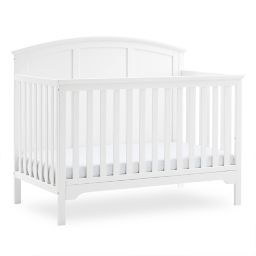 Delta Children Sweet Beginnings Sage Curve Top 6-in-1 Convertible Crib in Grey