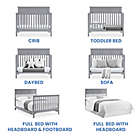Alternate image 4 for Delta Children Sweet Beginnings Hart Flat Top 6-in-1 Convertible Crib in Grey