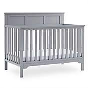 Delta Children Sweet Beginnings Hart Flat Top 6-in-1 Convertible Crib in Grey