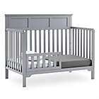 Alternate image 9 for Delta Children Sweet Beginnings Hart Flat Top 6-in-1 Convertible Crib in Grey