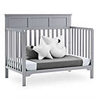 Alternate image 10 for Delta Children Sweet Beginnings Hart Flat Top 6-in-1 Convertible Crib in Grey