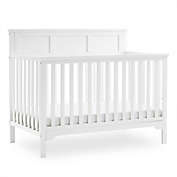 Delta Children Sweet Beginnings Hart Flat Top 6-in-1 Convertible Crib in Bianca White