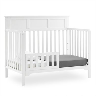 Delta Children Sweet Beginnings Hart Flat Top 6-in-1 Convertible Crib in Bianca White. View a larger version of this product image.