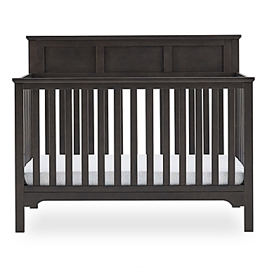 Delta Children Sweet Beginnings Hart Flat Top 6-in-1 Convertible Crib in Stone Grey. View a larger version of this product image.