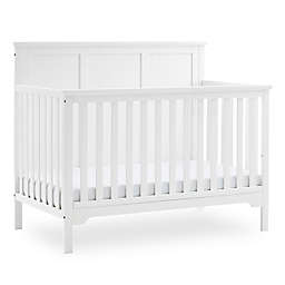 Delta Children Sweet Beginnings Sage Flat Top 6-in-1 Convertible Crib in White