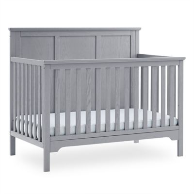 Delta Children Sweet Beginnings Sage Flat Top 6-in-1 Convertible Crib in Grey