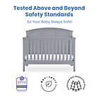 Alternate image 6 for Delta Children Sweet Beginnings Sage Curve Top 6-in-1 Convertible Crib in Grey