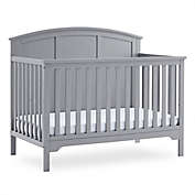 Delta Children Sweet Beginnings Sage Curve Top 6-in-1 Convertible Crib in Grey
