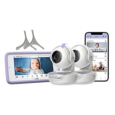 Hubble Connected&trade; Nursery Pal Deluxe Twin Smart Baby Monitor in White. View a larger version of this product image.