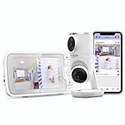 Hubble Connected Nursery Pal Dual Vision 5&quot; Smart HD Dual Camera Baby Monitor in White