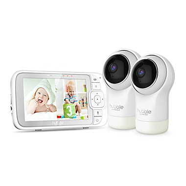 Hubble Connected&trade; Nursery View Pro Twin Video Baby Monitor in White. View a larger version of this product image.