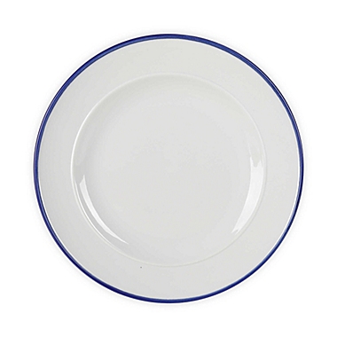 Our Table&trade; Simply White Blue Rim Dinnerware Collection. View a larger version of this product image.