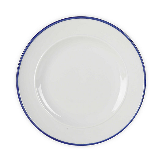 Alternate image 1 for Our Table™ Simply White Blue Rim Dinner Plate