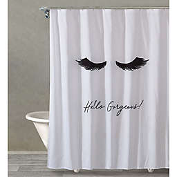 Lash Out Loud Shower Curtain in Grey