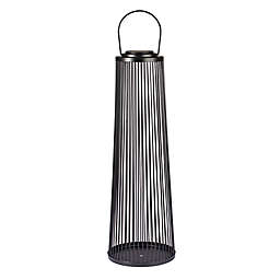 Studio 3B™ Large String Design Solar Lantern in Black