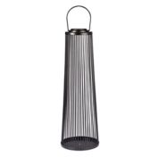 Large String Design Outdoor Solar Lantern in Black